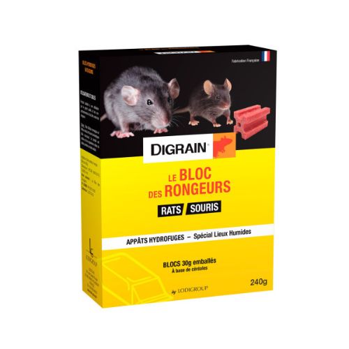 Bloc Rongeur Digrain – Appât Rodenticide Anticoagulant