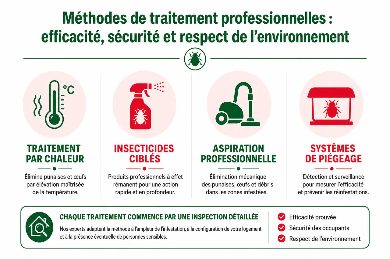 Traitement punaises de lit dans les Hauts-de-Seine (92): experts certifiés près de chez vous , Méthodes de traitement professionnelles: efficacité, sécurité et respect de l’environnement