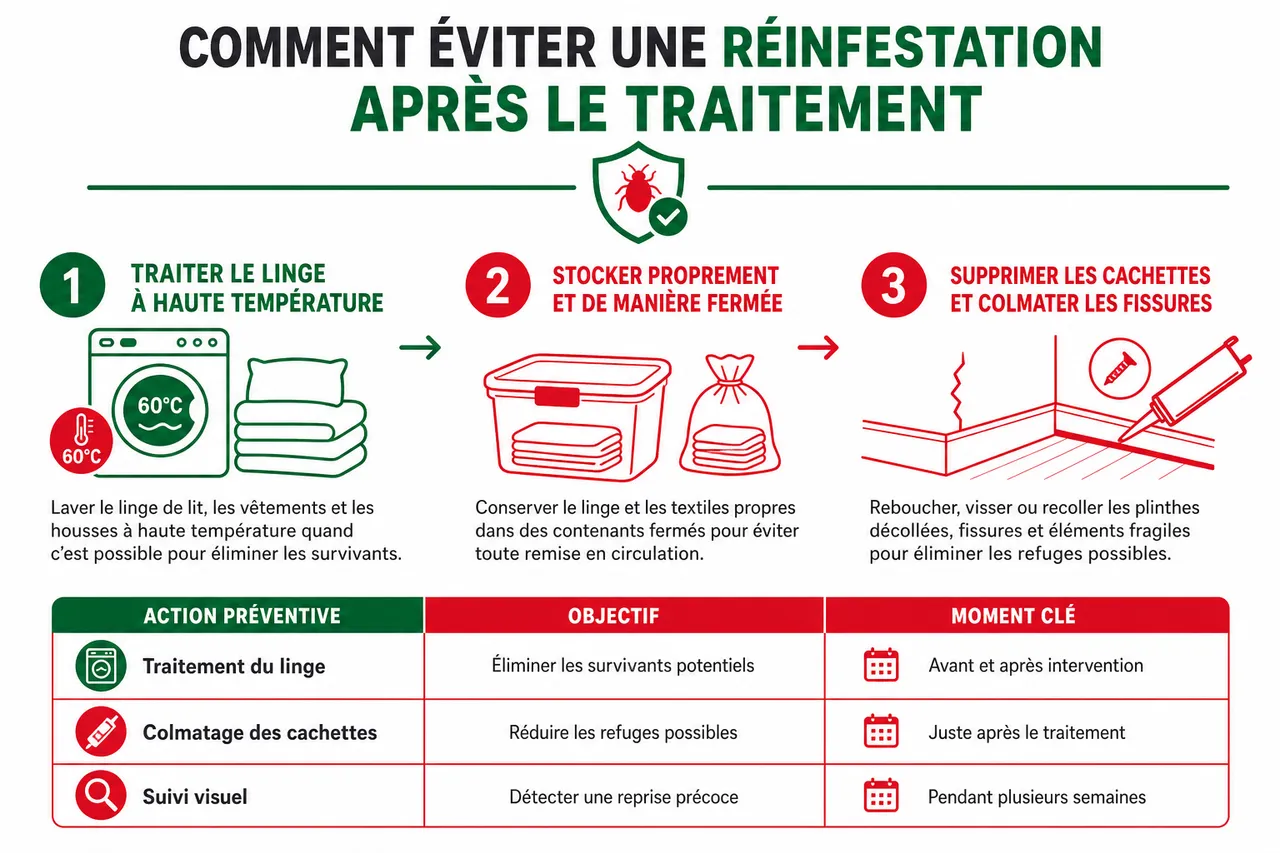 Traitement punaises de lit en Seine-et-Marne (77): Meaux, Melun, Chelles et tout le département , Comment éviter une réinfestation après le traitement