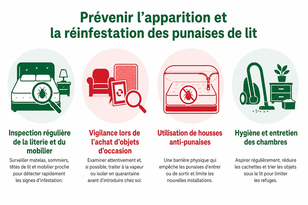 Fumigènes et insecticides en spray contre les punaises de lit: efficaces ou contre-productifs? , Prévenir l’apparition et la réinfestation des punaises de lit
