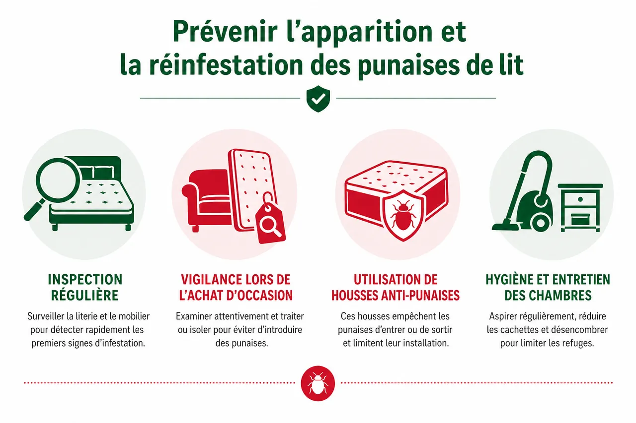 Fumigènes et insecticides en spray contre les punaises de lit: efficaces ou contre-productifs? , Prévenir l’apparition et la réinfestation des punaises de lit