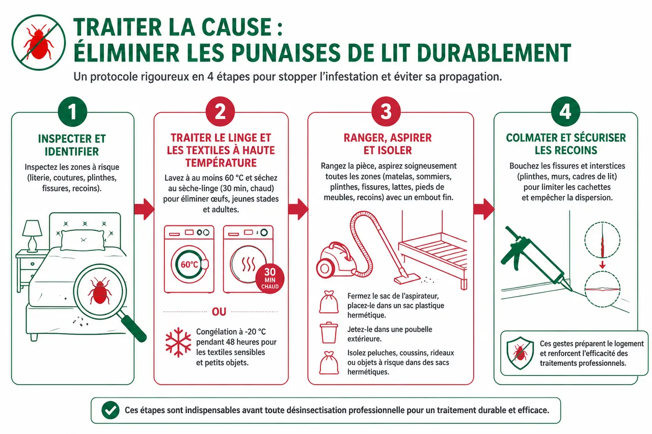 Piqûres de punaises de lit: comment les soulager et les traiter (et surtout, traiter la cause) , Traiter la cause: éliminer les punaises de lit durablement