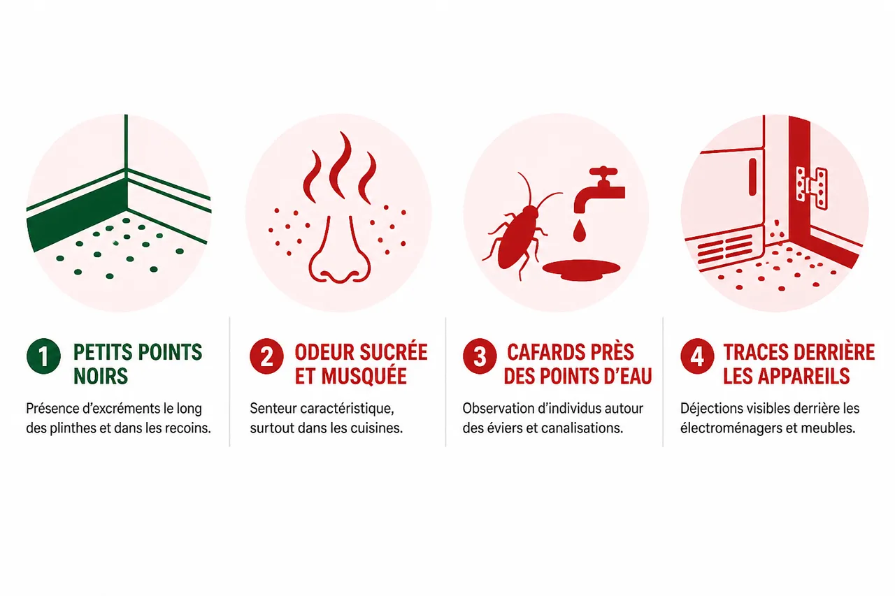 Cafards à Paris: les signes qui montrent qu’il faut agir vite , Signes d’alerte à ne pas ignorer dans un logement ou un commerce