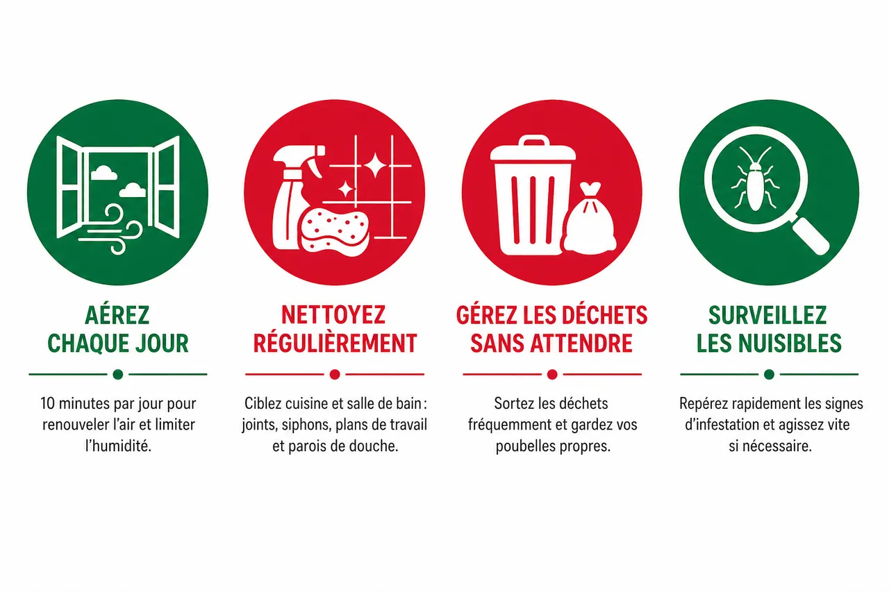 Désinfection d’un logement insalubre, par où commencer quand la situation paraît bloquée , Conseils pratiques pour éviter la récidive de l’insalubrité