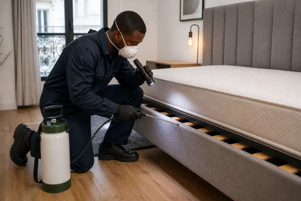 Matelas infesté de punaises de lit avec options de traitement