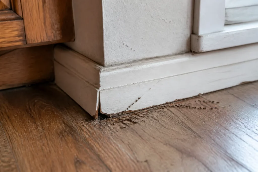 Nid de fourmis dans une maison révélant l’infestation domestique