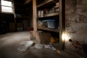 Cave avec pièges et prévention contre rats et insectes nuisibles
