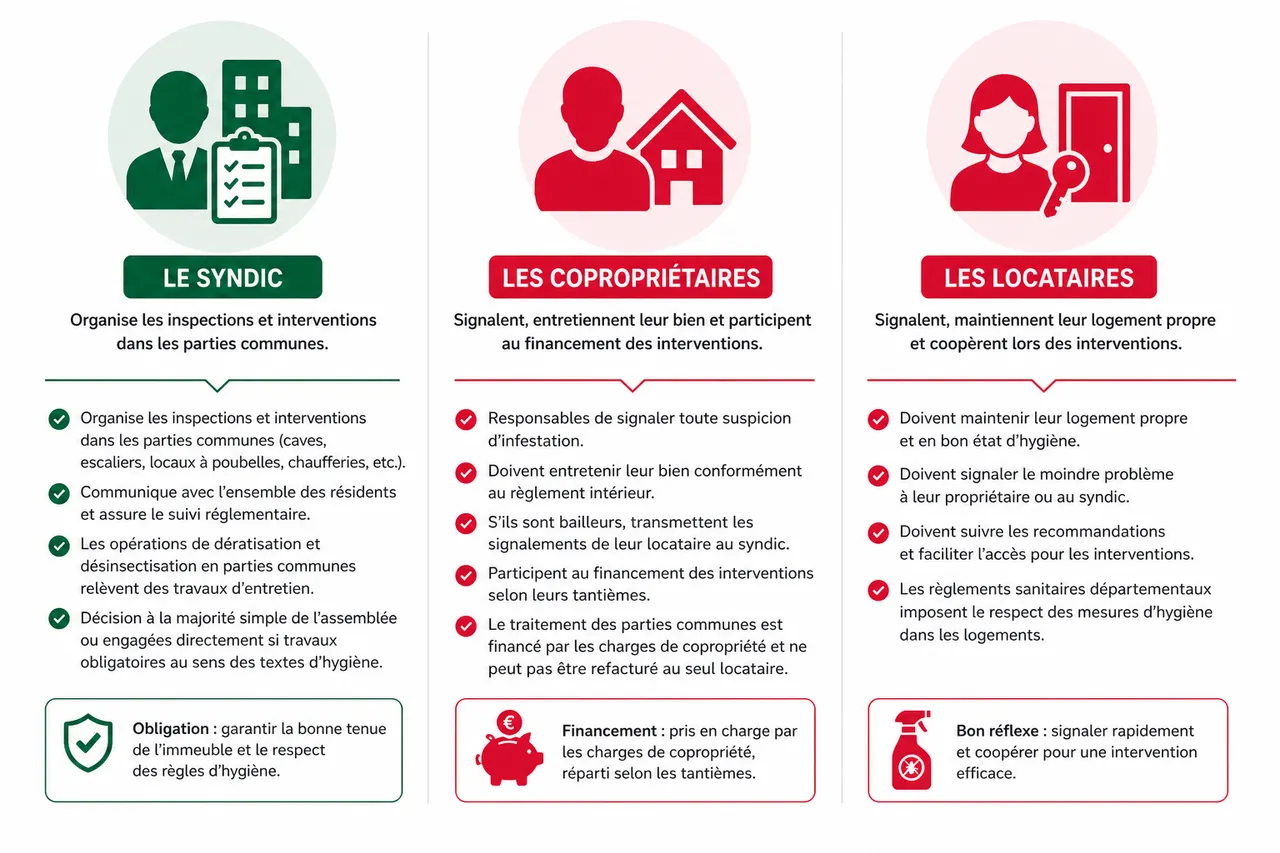 Inspection nuisibles en copropriété, qui doit agir et quand? , Qui est responsable? Cadre légal et obligations en 2026