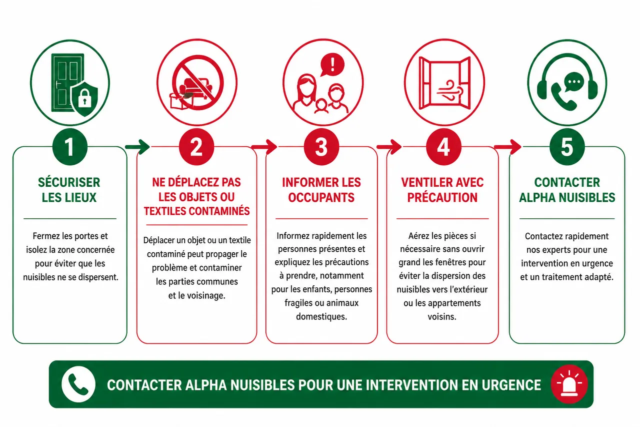 Intervention nuisibles en urgence, comment réagir dans les premières heures , Que faire en cas d’urgence nuisibles? Les premiers réflexes à adopter