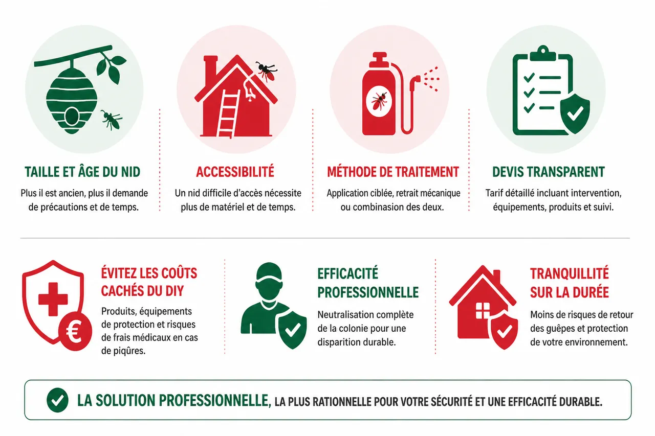 Traitement d’un nid de guêpes, pourquoi l’intervention rapide change tout , Coût et efficacité: comment choisir la meilleure solution?
