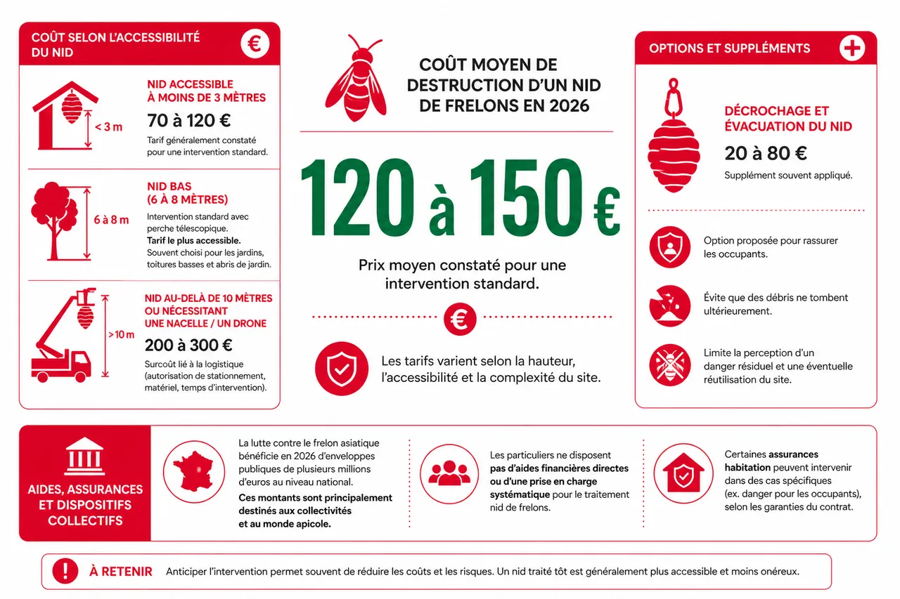 Traitement d’un nid de frelons, les signaux qui imposent d’agir sans attendre , Comprendre les coûts, les aides et les tendances en 2026
