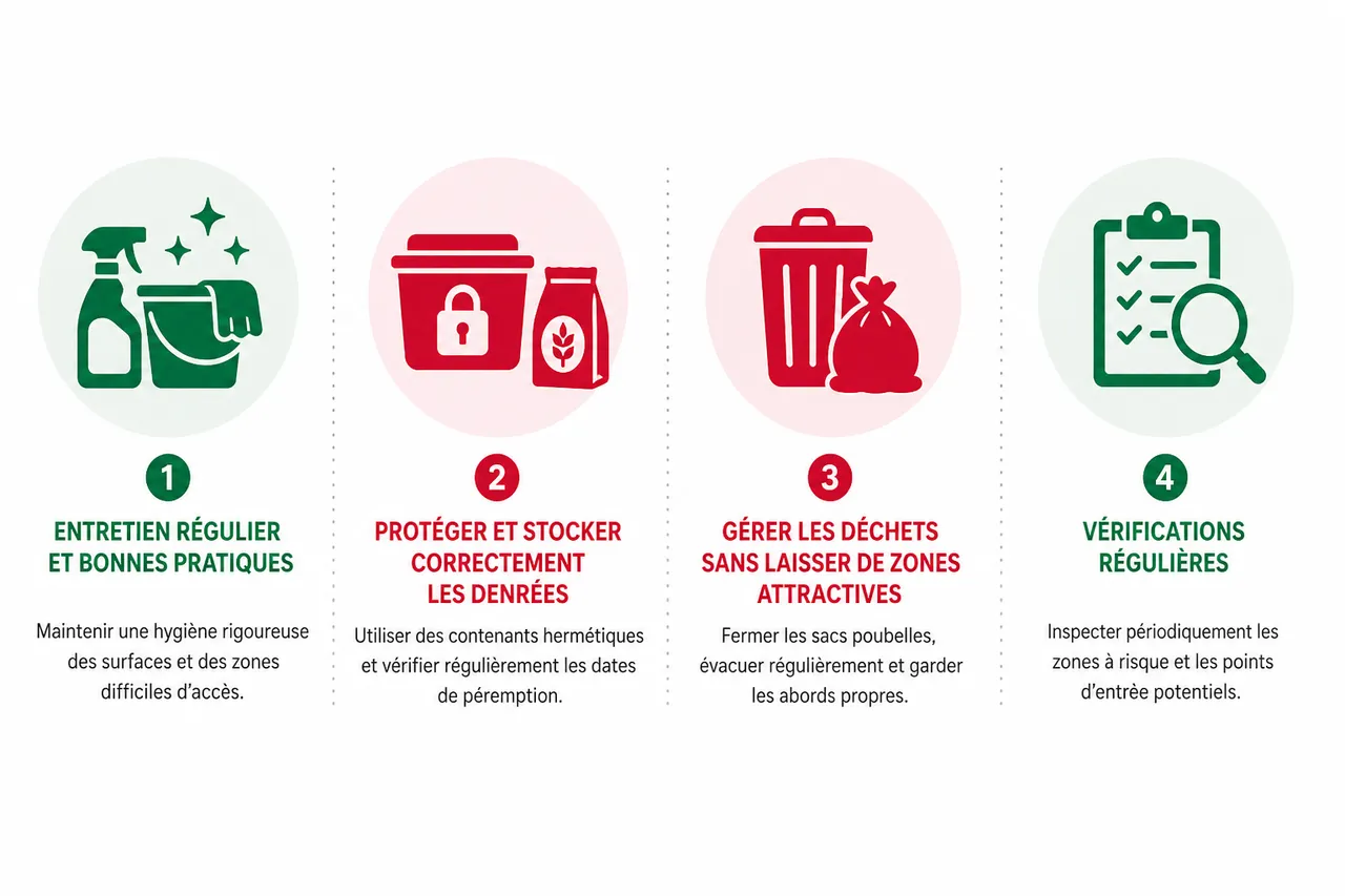 Nettoyage après dératisation, ce qu’il faut vraiment faire pour éviter les récidives , Prévention: comment éviter une nouvelle infestation après nettoyage?
